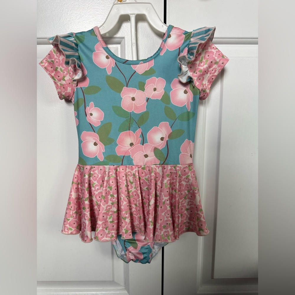 Leo Luvs Floral Leotard Dress - Picture 3 of 7